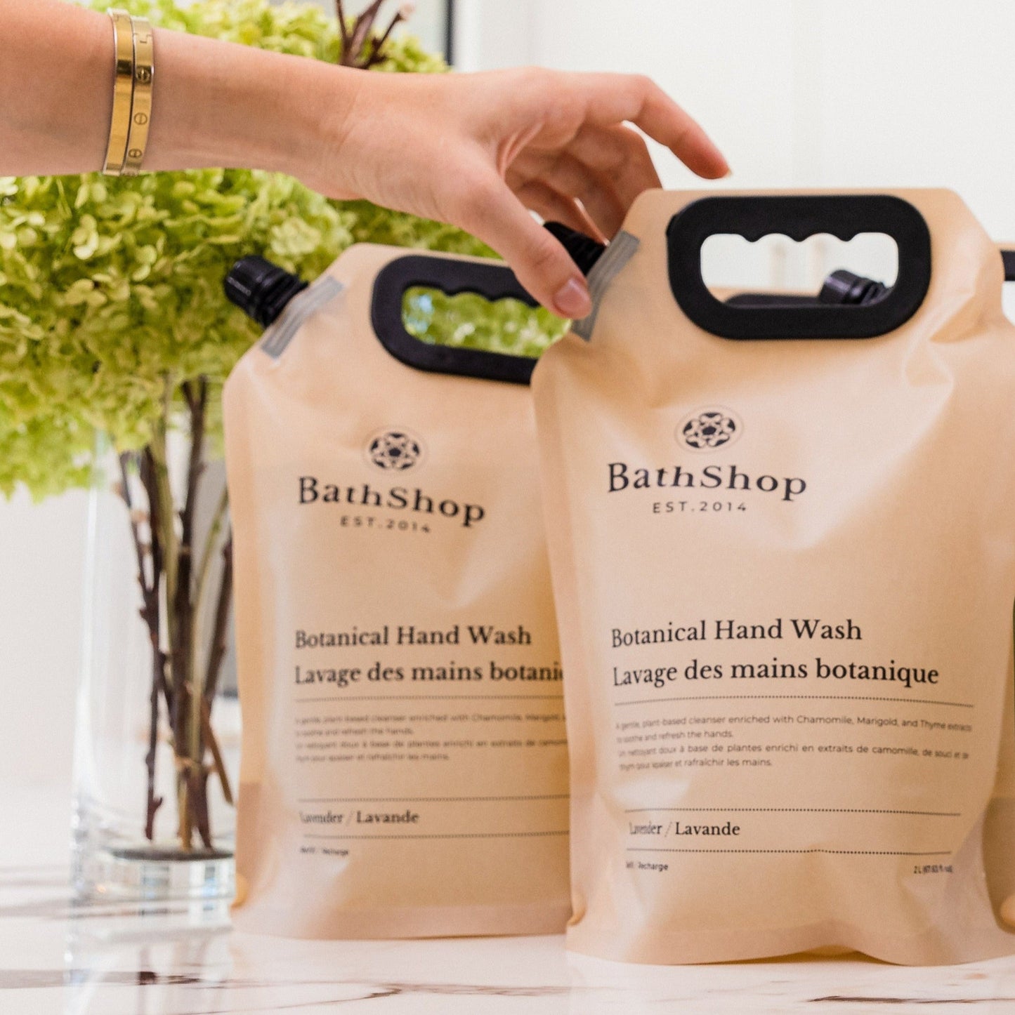 Botanical Hand Wash Refill by The Bath Shop – 2 L plant-based soap pouch