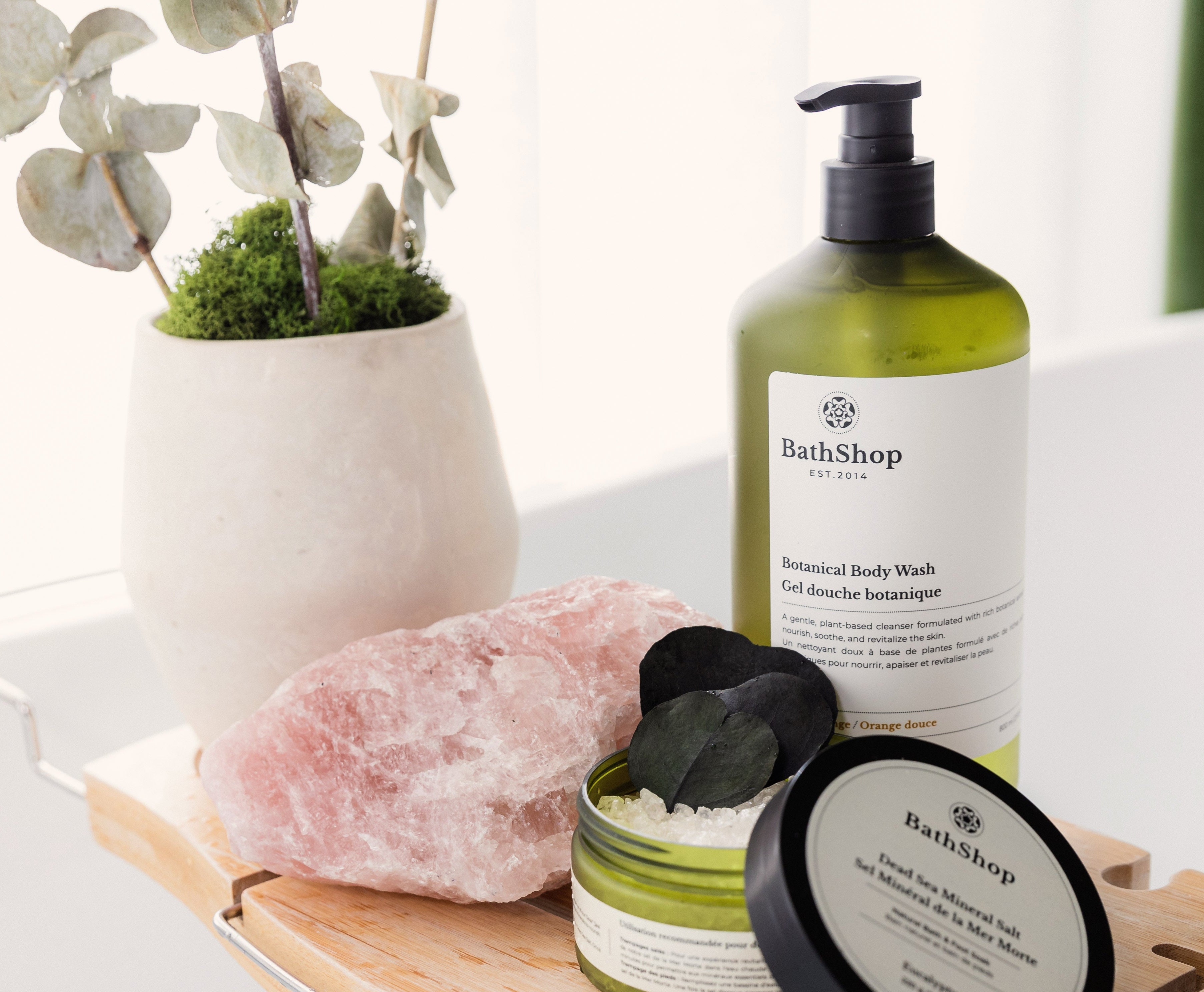 Plant-Based Body Wash and Mineral Salt by The Bath Shop